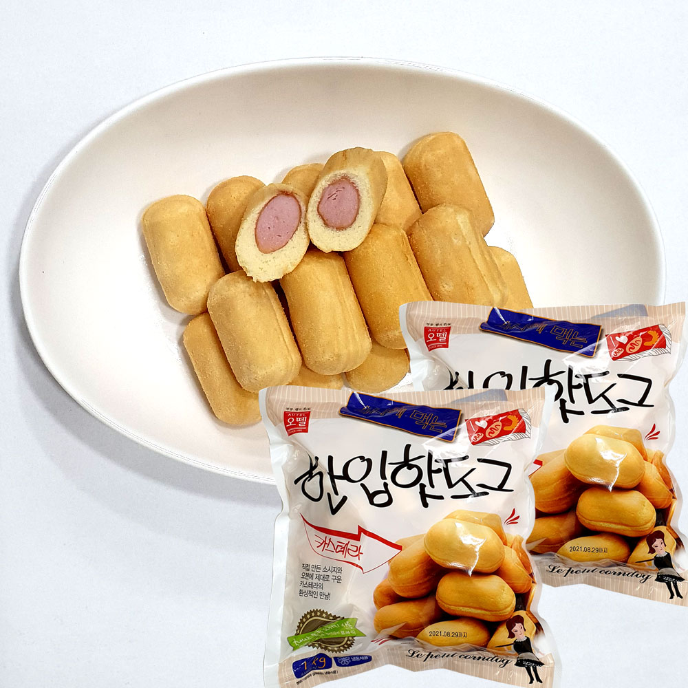 (무배) 오뗄 한입핫도그 (약56개입) 1kg x 2팩 : 스낵 팩토리 99