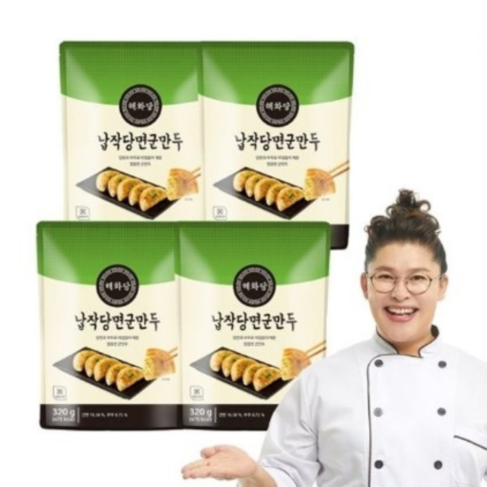 해화당 납작당면군만두 4팩 : 리빙어센틱