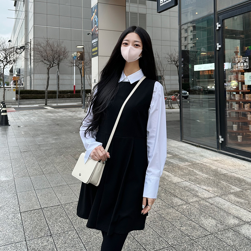 구김없는 블라우스 셔츠 베이직 기본 커프스 셔츠 : 민스타일