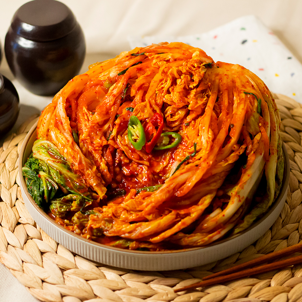 김권태 전라도 곡성 옥과맛있는김치 포기 배추김치 김장 2kg : 마켓제이엘