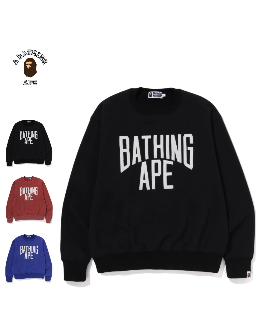 베이프 에이프 SMOOTH NYC LOGO RELAXED FIT CREWNECK 크루넥 맨투맨 티셔츠 1J20-113-007 _BSTL : 베스트.리