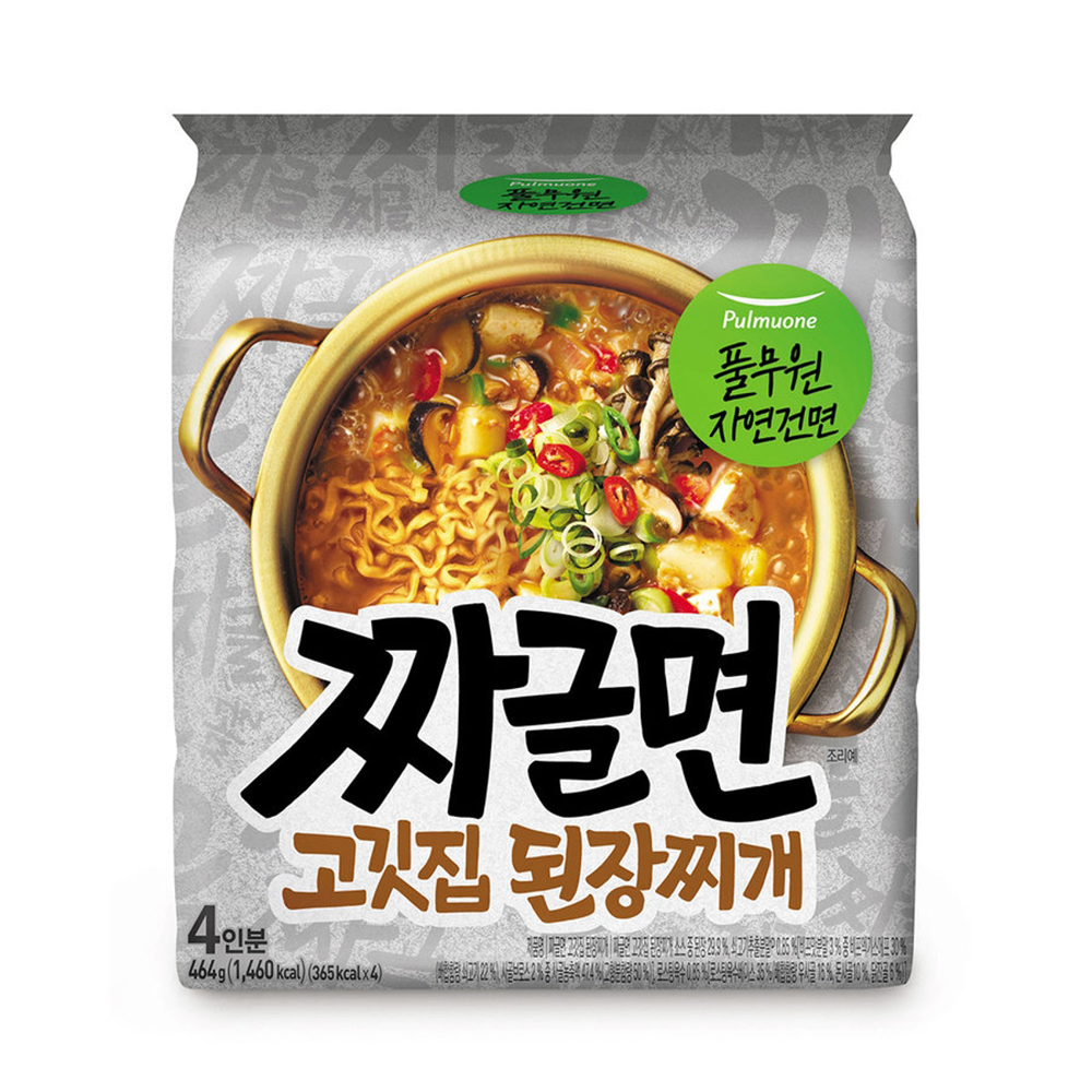 풀무원 짜글면 고깃집 된장찌개 16봉 쫄깃건면 짜글이 : 아우어쇼핑