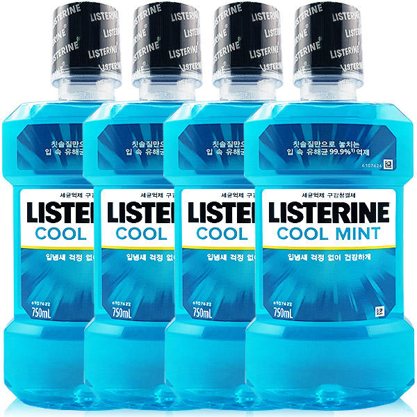 리스테린 쿨민트 750ml x 4개 : 월천대디마켓