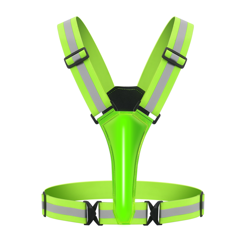 USB 충전식 LED 안전 엑스 밴드 X 반도 작업복 조끼 : 이지 코리아