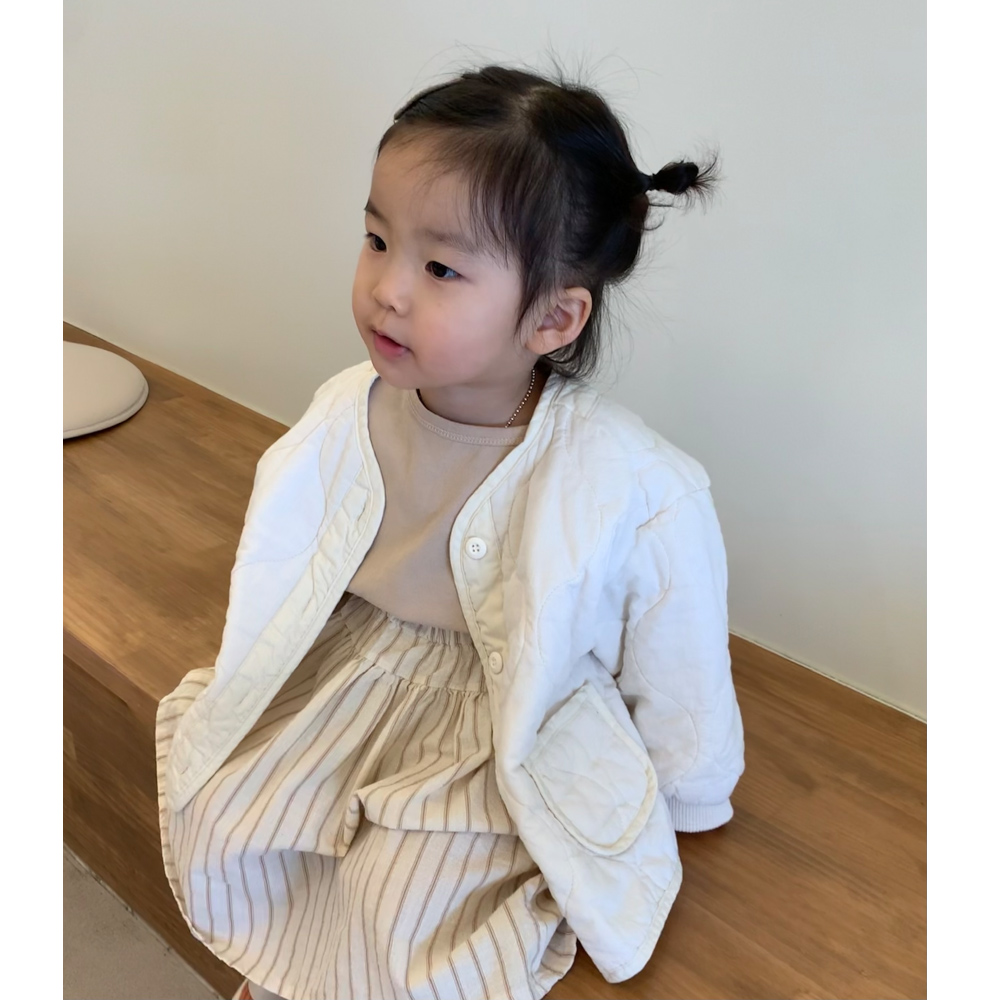 여아 유아 아동 봄 누빔 점퍼 : 미니유베베