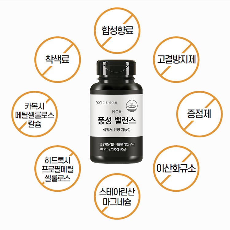 바이오컴 풍성밸런스 흰머리영양제 비오틴 맥주효모 L시스테인 90정 : 미리바이오