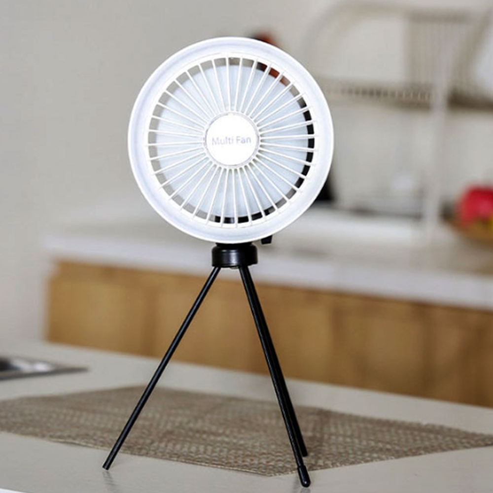 탁상용 학생용 스터디카페 미니 LED 조명 캠핑 감성 써큘레이터 대용량배터리 삼각대 : JYH 무역
