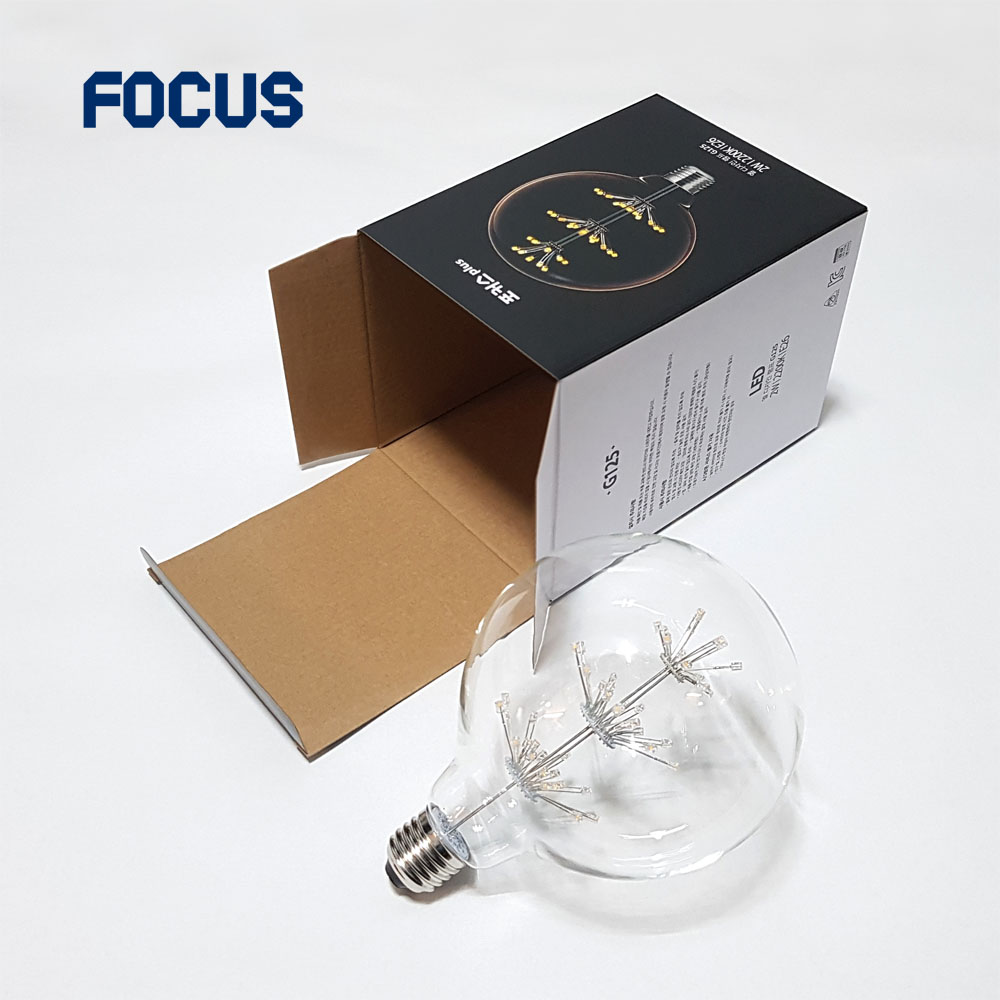 포커스 LED 눈꽃전구 G125 2W E26 엘디자인램프 : 큐씨조명
