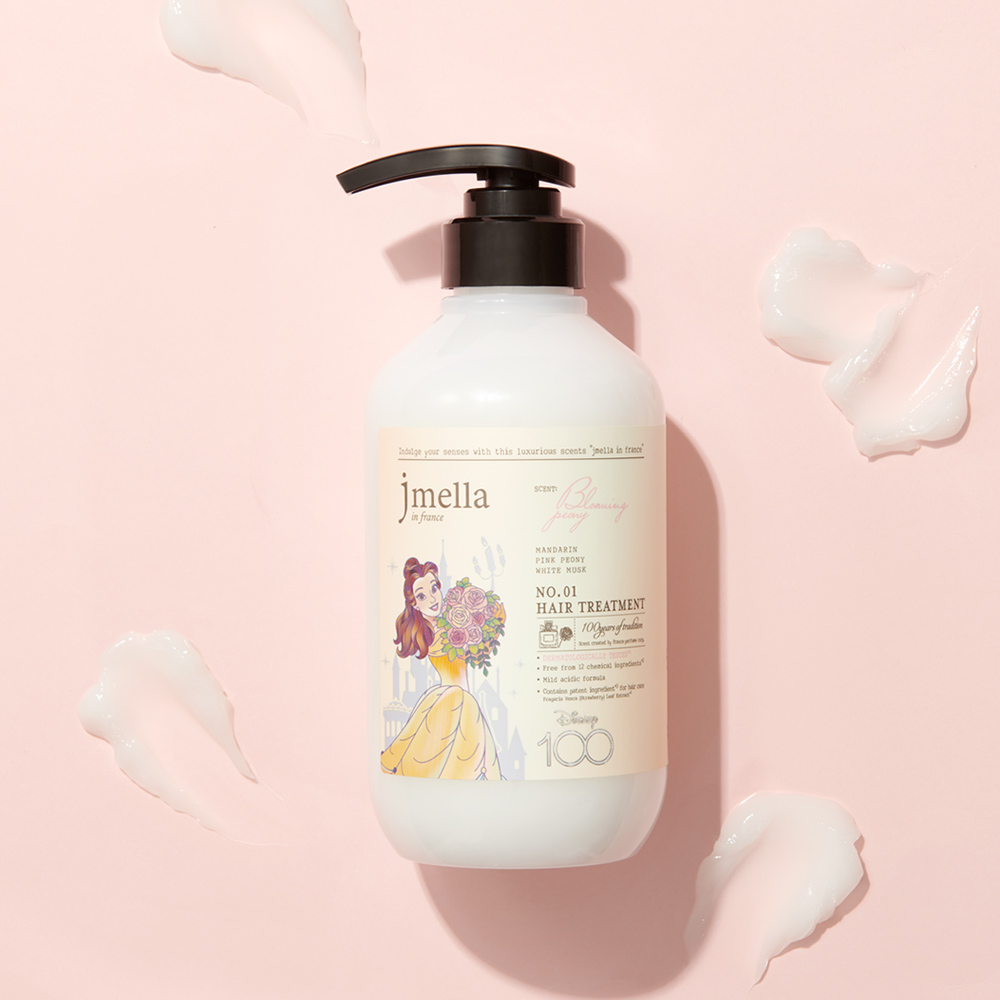 제이멜라 블루밍 피오니 극손상 단백질 헤어 트리트먼트 500ml - 벨 디즈니 한정판 : 제이멜라