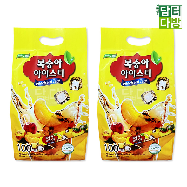 [1+1묶음] 이레에프에스 복숭아 아이스티 100스틱 : 담터다방