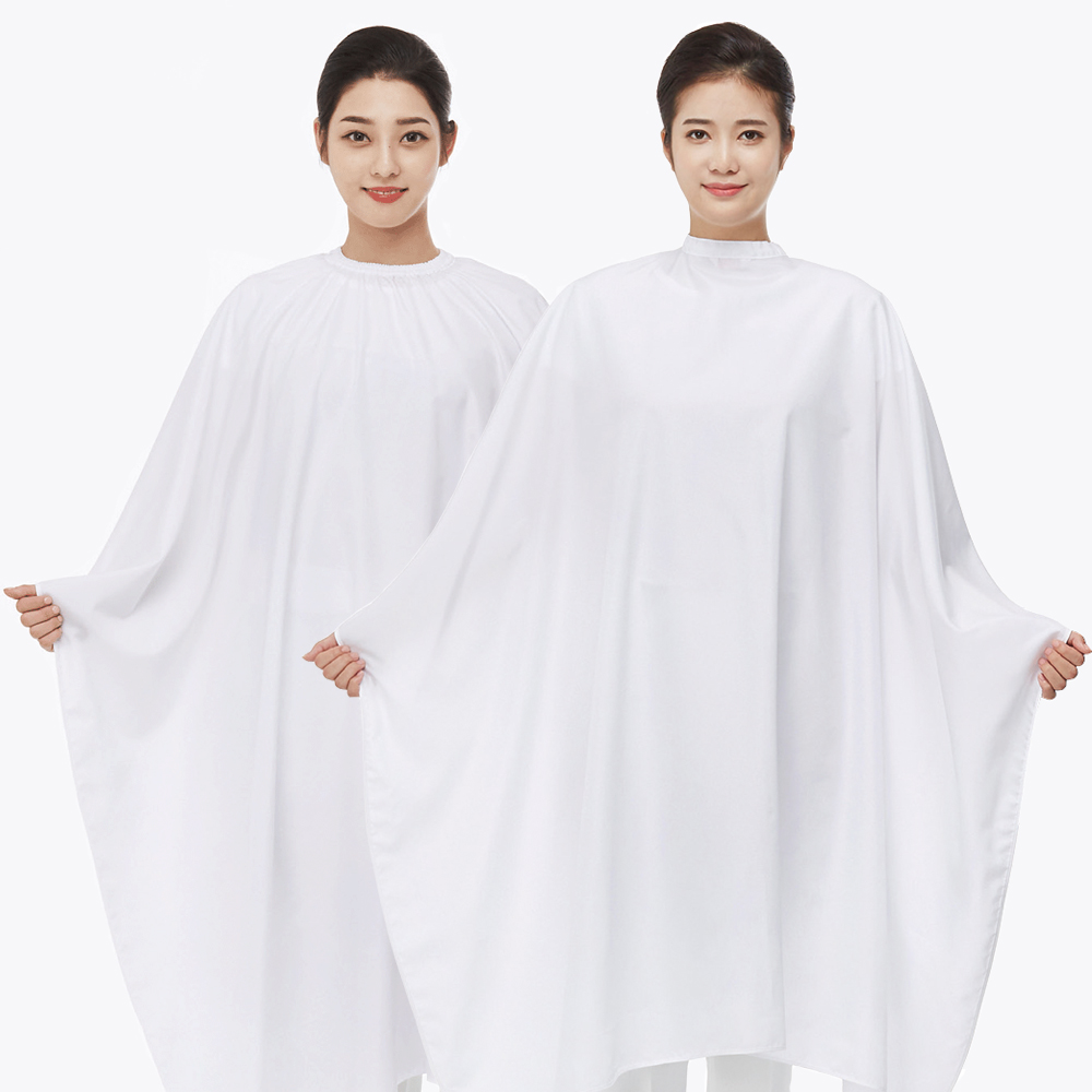 라인가운 미용실 듀스포 커트보 올 화이트 고리 벨크로 : MIMART