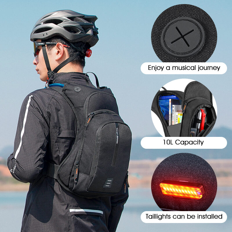 WEST BIKING-초경량 자전거 가방 10L 스포츠 수화 백팩 인체 공학 MTB 로드 사이클링 워터 백 야외 등산 : 세모마켓플라자
