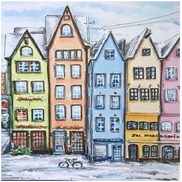 피포페인팅 pipo-2041 카툰시티 size 40x50 cm : 모아보자
