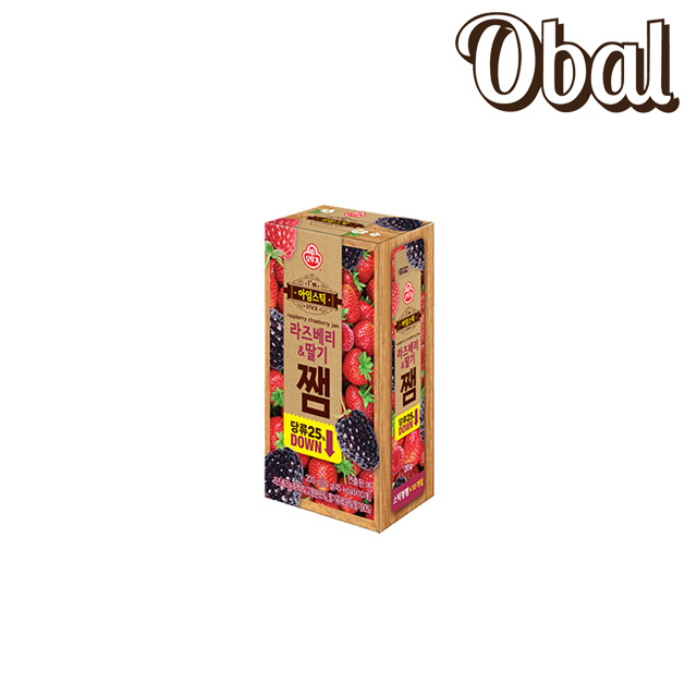 오뚜기 아임스틱 딸기쨈20g 50개입 : 오발Obal