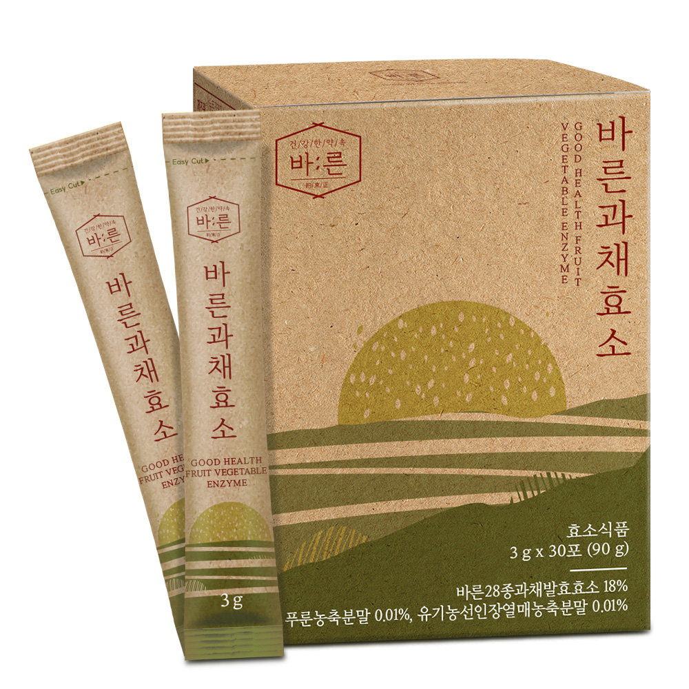 바른 과채 효소 과일 야채 효소식품 3g x 30포 : 건강한약속 바른