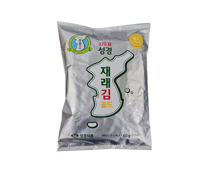 성경식품 지도표 재래식 성경김 골드(전장) 60g (8801299100530) : 서울서남부농협하나로마트