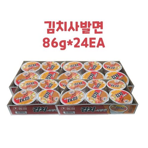 농심) 김치사발면 86gX24개 : 주식회사마켓푸드몰