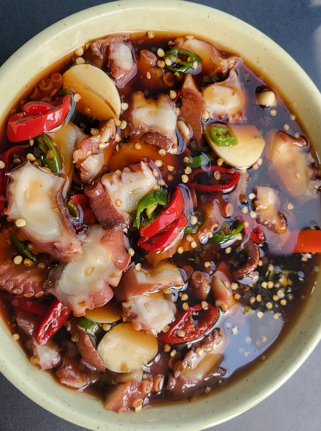 간장 문어장, 맛있는 문어장아찌, 밥반찬 술안주 문어간장, 통영 돌문어 간장, 한통 300그람 내외,. : 통영 해물세상