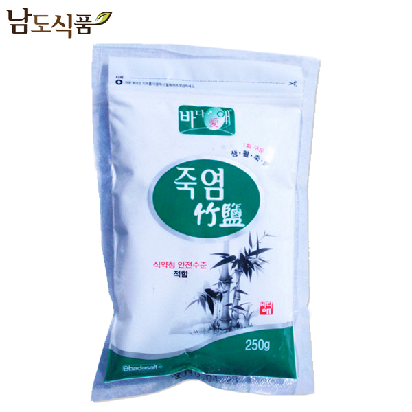 [남도식품] 바다애 천일염 양치소금 생활죽염 250g X 1봉 : FOCUS