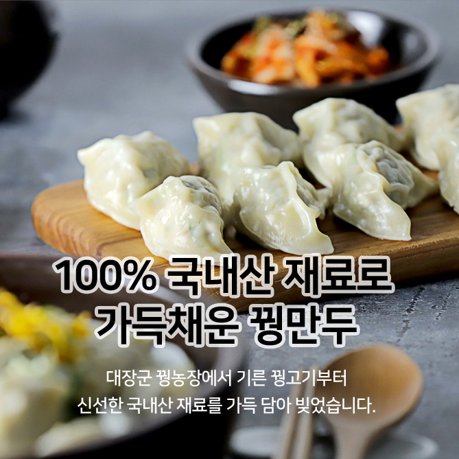 대장군 꿩만두 2팩 + 꿩육수 2팩 : 대장군꿩만두