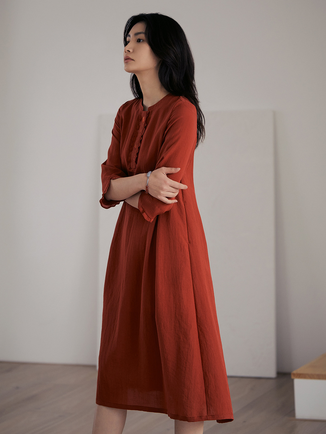 [돌실나이] 생활한복 여성 자수 원피스 IM22D480 : 돌실나이