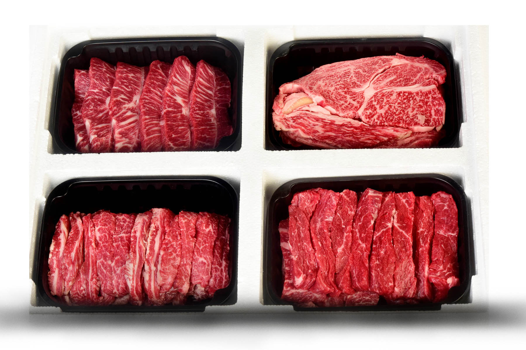 한우선물세트 등심 갈비 치마 낙엽 (2kg) 500g 4개 1++ 1+ 1등급 : 태화강 한우촌