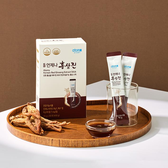 애터미 언제나 홍삼진 홍삼스틱 15g x 30포 (최근제조) : 러블리루나