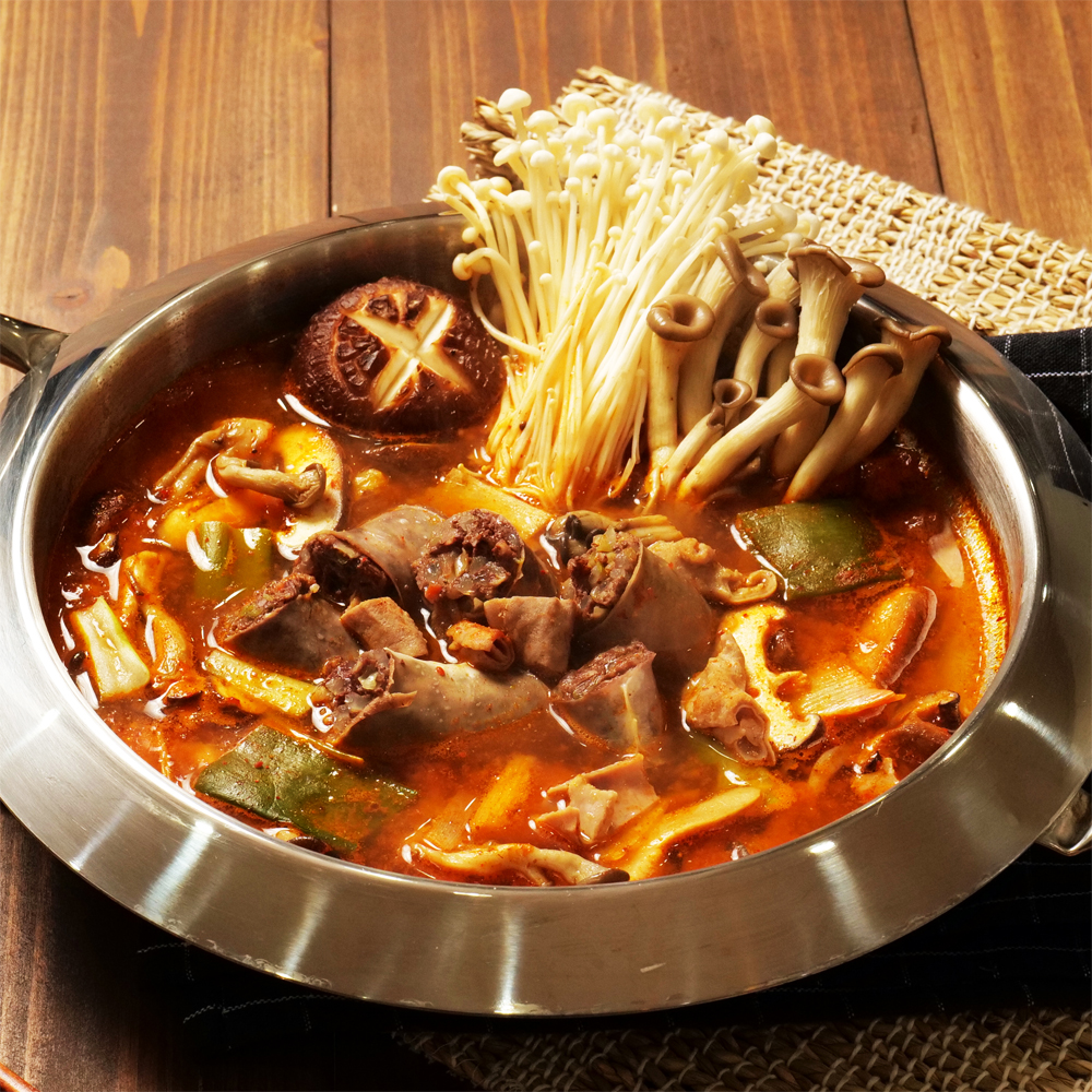 [신림동 또순이] 작은아들 순대곱창전골 1.35kg 순대 곱창 야채 육수 우동사리 양념장 : 신림동 또순이