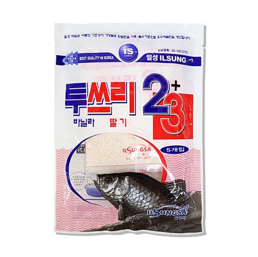 일성사 투쓰리 바닐라 딸기 5개입 글루텐 민물떡밥 : 꿀잼낚시