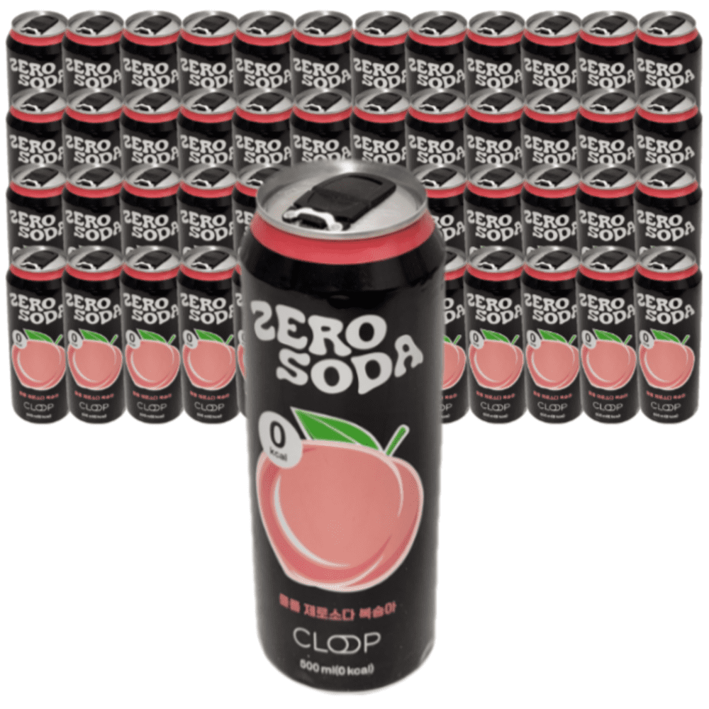 클룹 제로소다 복숭아 500ml x48개 : 우주계