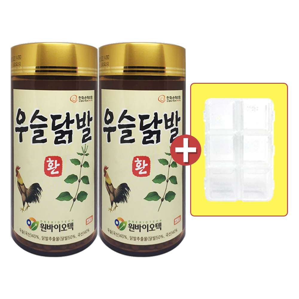 원바이오텍 우슬닭발환 230g 2병+일반 약통 : 뉴트리케어