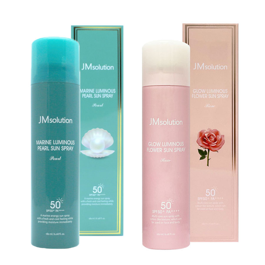 제이엠솔루션 청광 마린 진주 선스프레이 펄 180ml 윤광 플라워 선 스프레이 로즈180ml : BEAUTY ZONE
