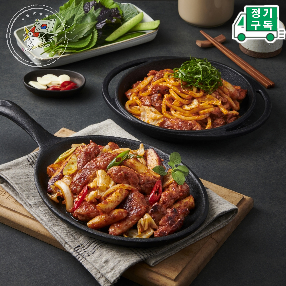 두루푸드 국민닭갈비 춘천닭갈비 택배 홈파티 캠핑요리 올인원세트 : 두루푸드 국민닭갈비