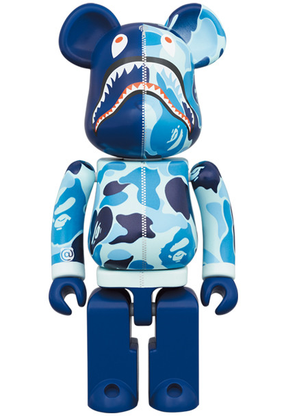 베어브릭 베이프 카모 샤크 블루 200% 초합금 BEARBRICK Camo ABC 에이프 : Jusia