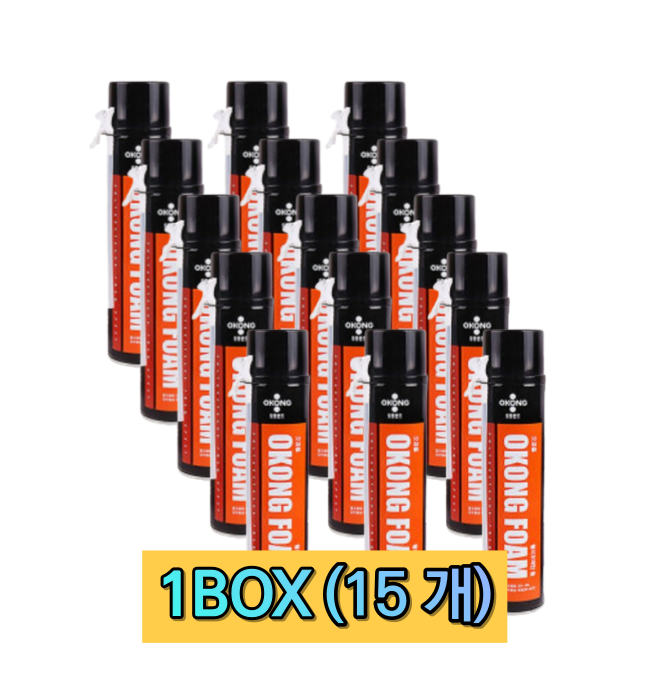 오공 폼 우레탄폼 폴리우레탄폼 1BOX (750ml 15개) : 한국종합건재