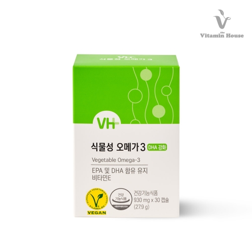 [건강기능식품] 비타민하우스 식물성 오메가3 930mg x 30캡슐 : HSP홍익몰