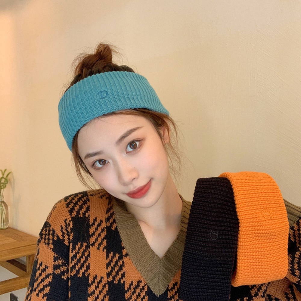 여자 여성 넓은 와이드 면 니트 반다나 머리띠 헤어 밴드 : 코헨스