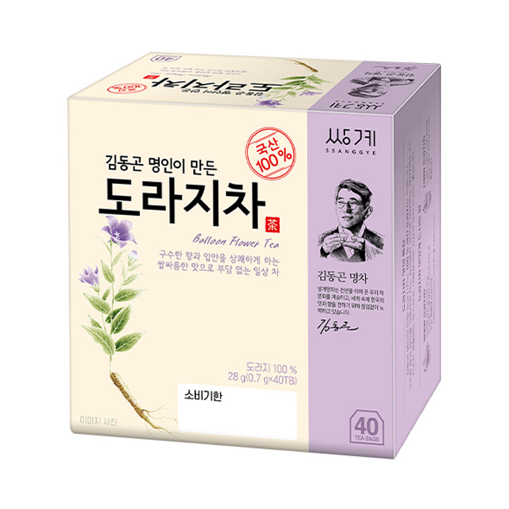쌍계명차 김동곤명인 도라지차 40티백 : 담터다방