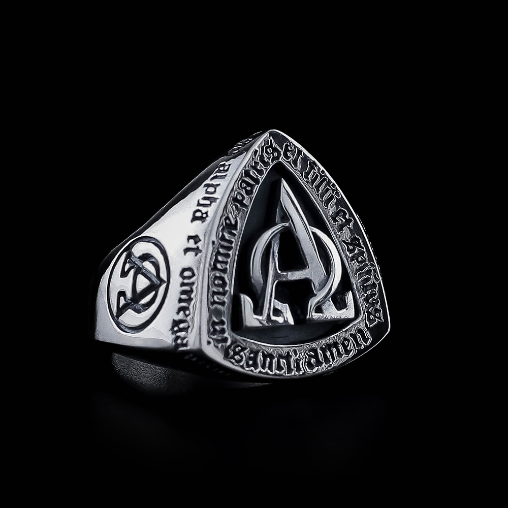 [실버앙크] 알파 오메가반지 / 남자반지 / Alpha and Omega Ring : 실버앙크
