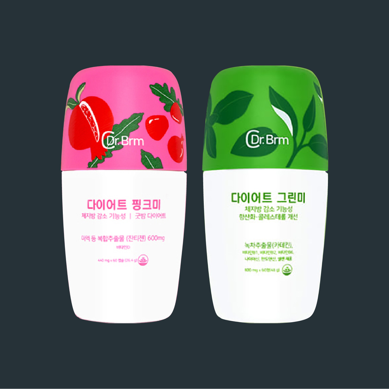 닥터비알엠 그린미 핑크미 칼로리컷팅제 녹차카테킨 잔티젠 체지방감소 수면다이어트 60정 : 비씨마트