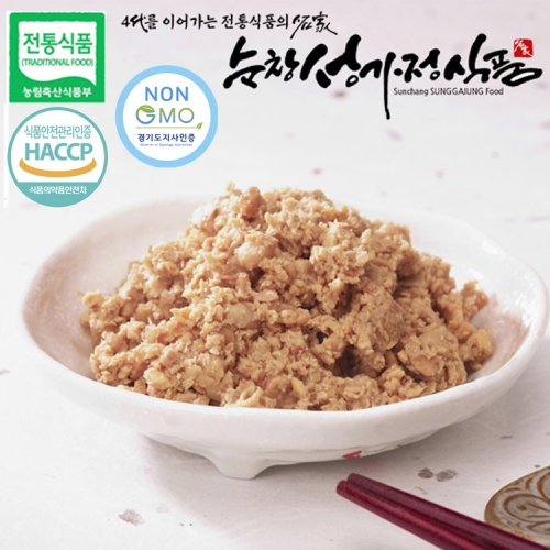 100% 국내산 농산물로 4代를 이어온 전통 장류의 명가 / 순창 성가정식품 / 전통 우리콩 청국장 1kg : 유진코리아
