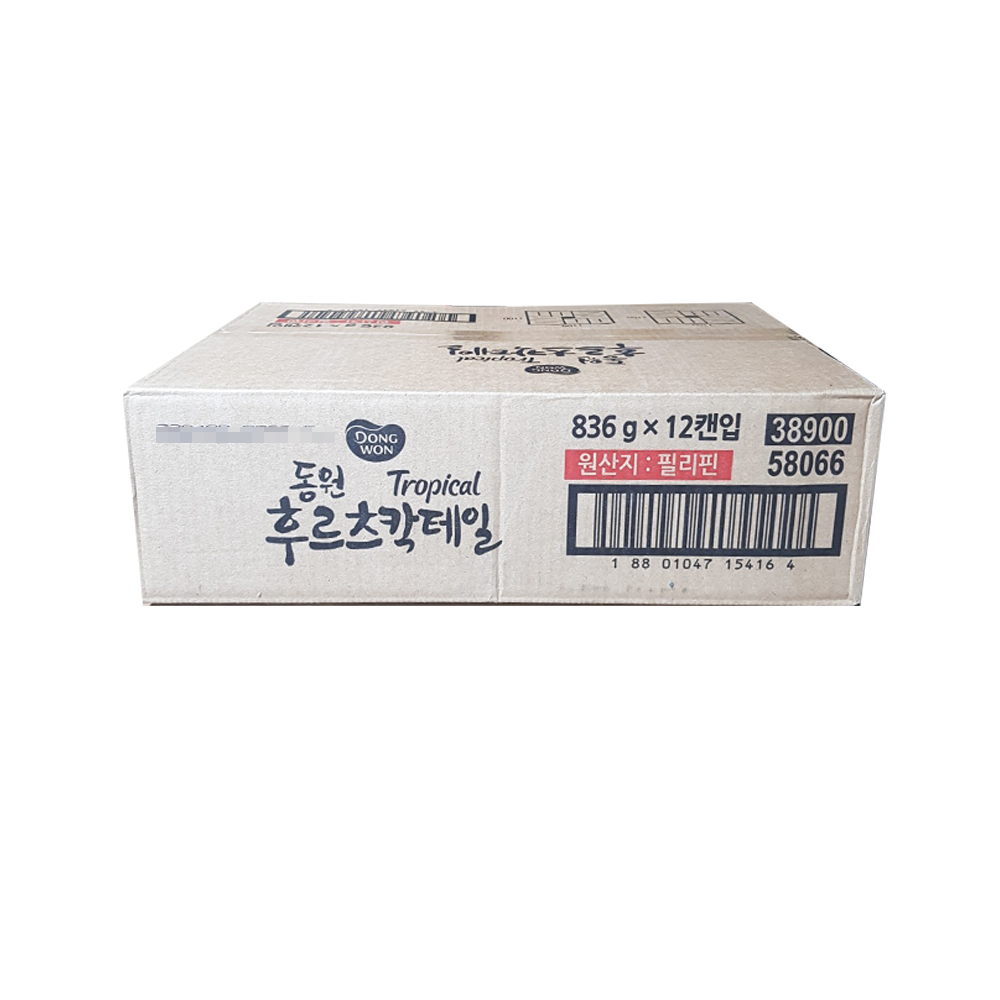 동원 Tropical 후르츠칵테일 836g x 12캔 한박스 과일 통조림  필리핀산 : 행운유통몰