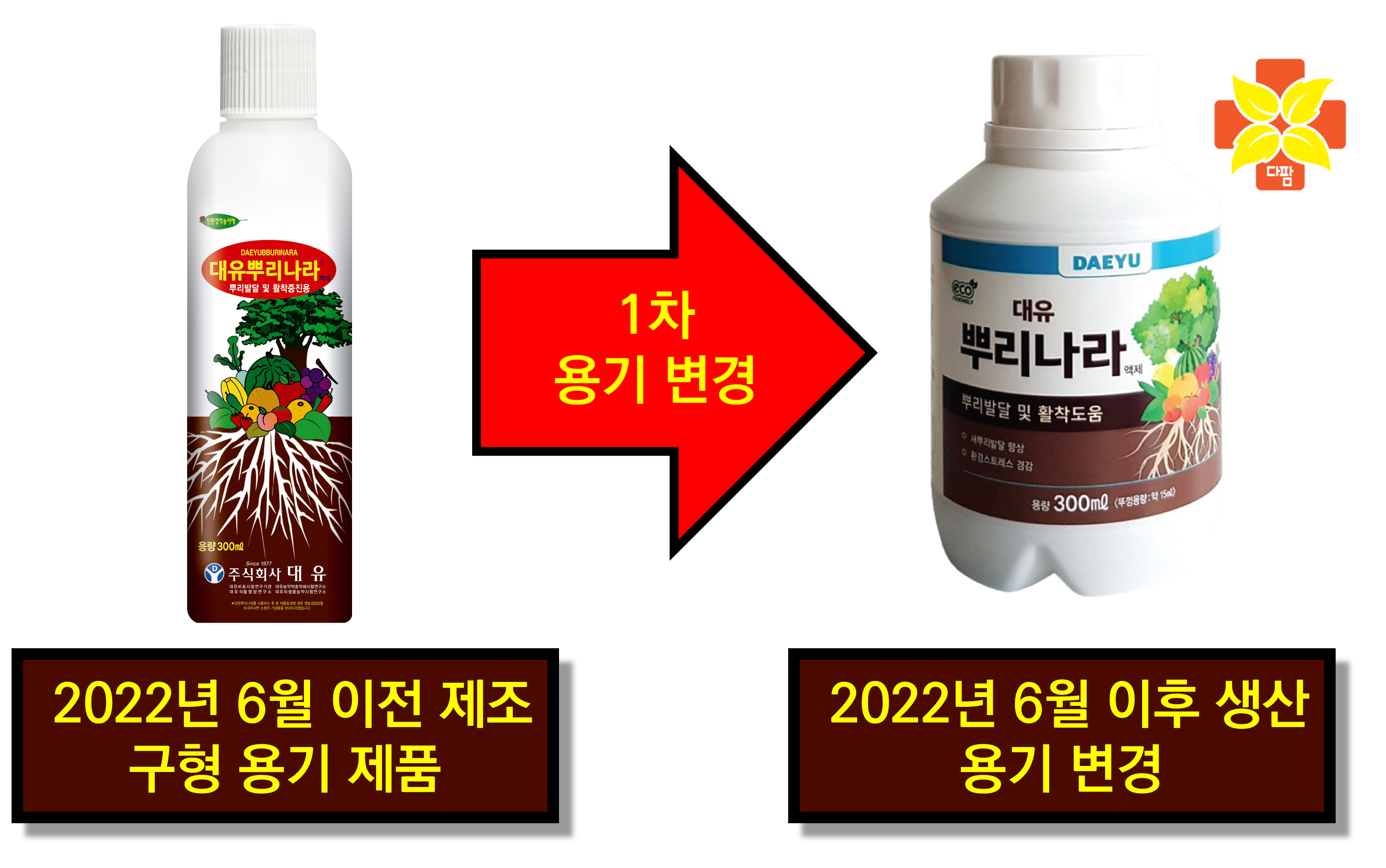 뿌리발근제 식물영양제 삽목 고추 소나무 활력제 발근 촉진제 - 대유 뿌리나라 300ml : 다팜몰닷컴