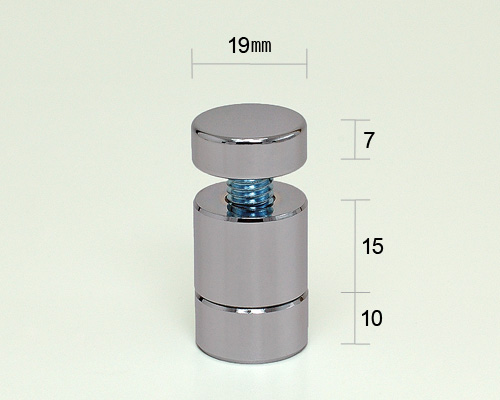 19Ø 19x7x15x10mm 19파이2단다보 황동 크롬실버평형 액자볼트 액자부품장식 간판다보 아크릴다보 : 아크릴-알루미늄 명판 공방