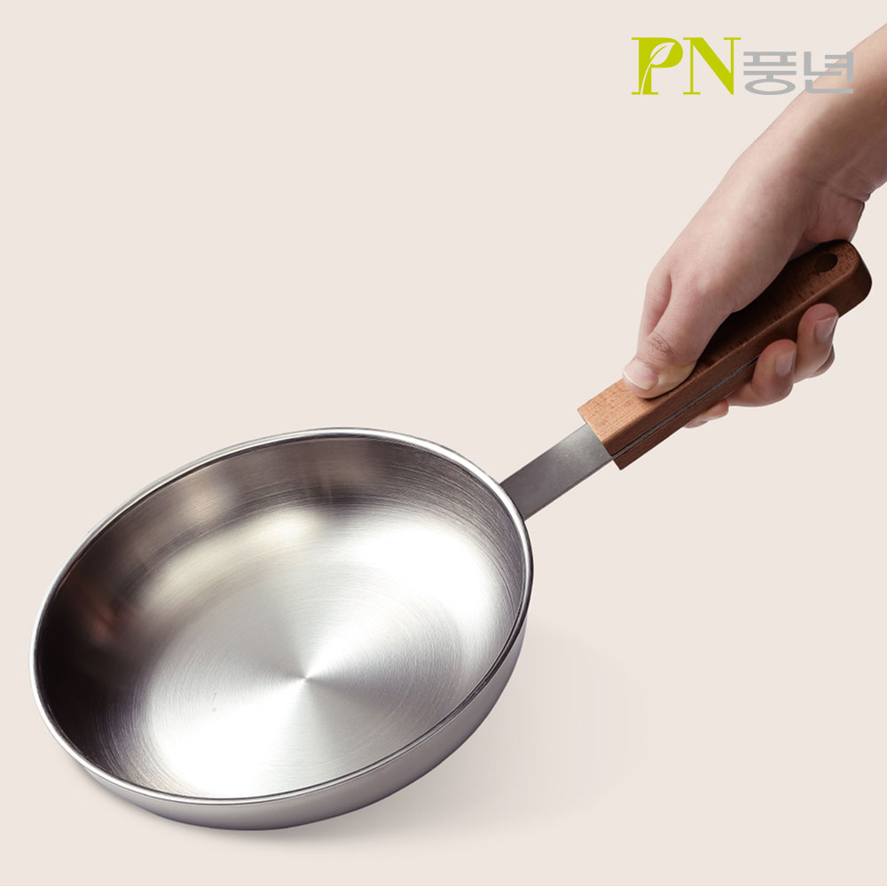 PN풍년 위더스 우드라이트 IH 인덕션 프라이팬 20Cm 스테인리스 통3중 STS304 : 에이치컴퍼니 주식회사