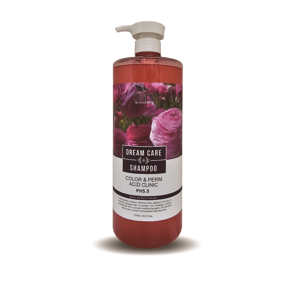 SnG 드림케어 컬러앤펌애시드 클리닉 미용실 향이좋은 약산성샴푸 대용량 1500ml : 헤어SnG