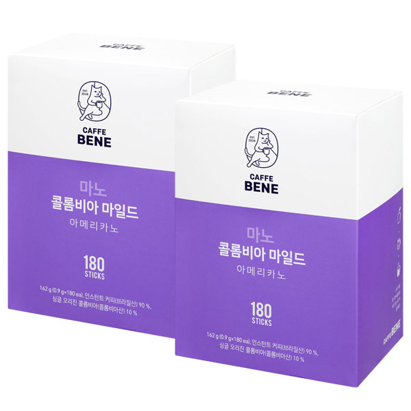 카페베네 마노 콜롬비아 마일드 아메리카노 180개입, 2개 : 지나몰