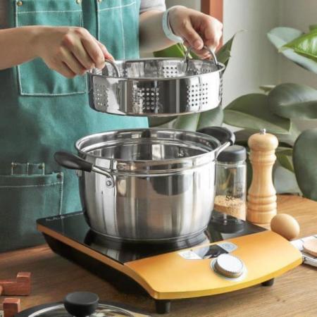 다용도 IH 찜냄비 찜기 스텐 찜솥 20cm 22cm 26cm : 아라본