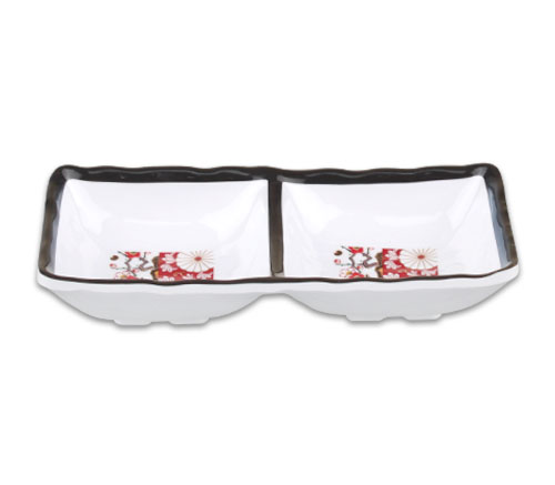돌산멜라민 KDS DOLSAN 죽매화 퓨전2절 DS-6698 2칸 나눔 소스 중식 : 365주방마켓