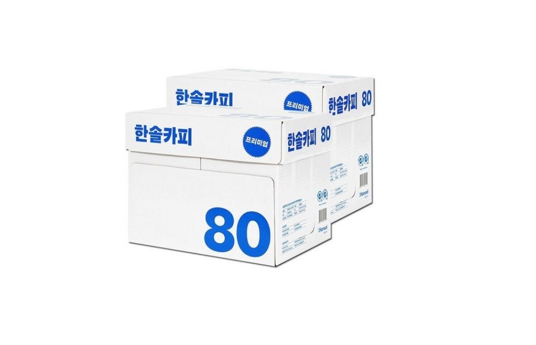 한솔카피 80g A4용지 A4복사용지 2박스 5000매 : A4용지